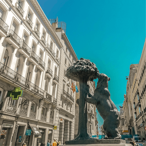 Soak up the bustle and sights of Puerta del Sol, just a stroll away