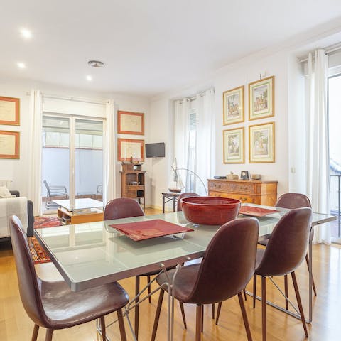 Lay the table for a lazy brunch in the elegant living room