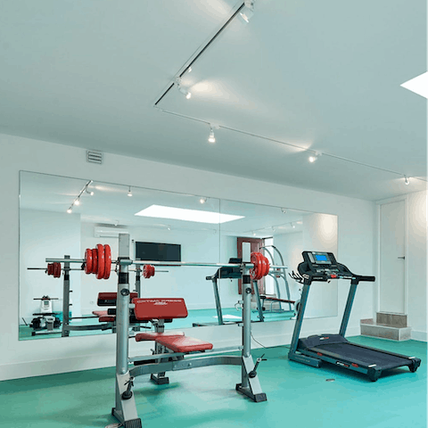 Complete a light workout in your private fitness centre