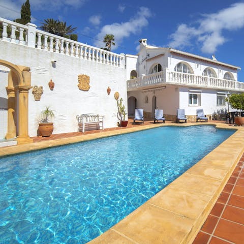 Cool off from the Costa Blanca sun in the private pool