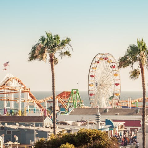 Hop in the car or call an Uber – you can be at Santa Monica Pier in just fifteen minutes