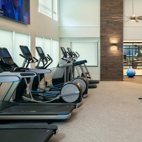 Sweat it out in the communal gym