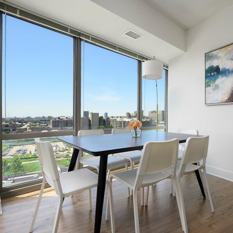 Enjoy the large windows throughout that let the sun stream through