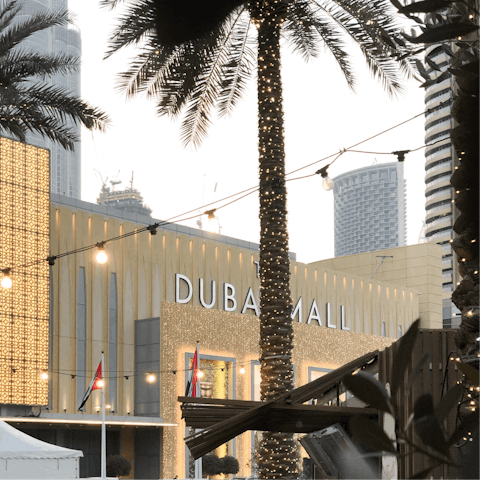 Indulge in a shopping spree at nearby Dubai Mall