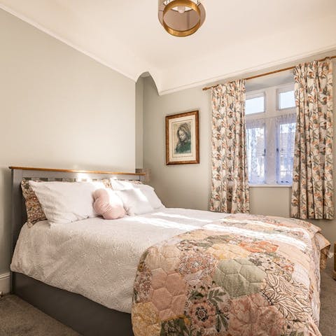Enjoy a restful night's sleep in the charming bedrooms