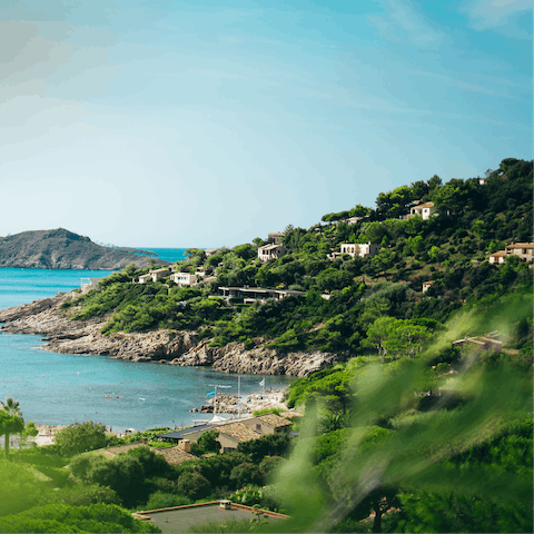 Soak up the sun from Graniers beach – it's just a few steps away