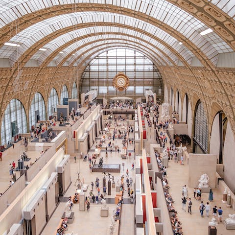 Admire some art at the Musée d'Orsay, a twenty-minute walk from your door