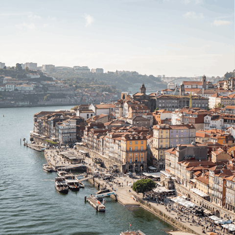 Cross the Ponte Luis I bridge and visit Porto's famous Ribeira
