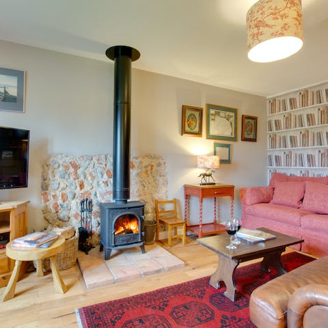 Return home from windswept coastal walks and put your feet up in front of the fire