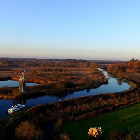 Explore the natural beauty of the Norfolk Broads by boat