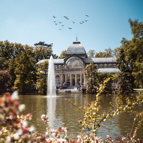 Take a stroll over to Madrid's emblematic Retiro Park (fifteen minutes on foot)