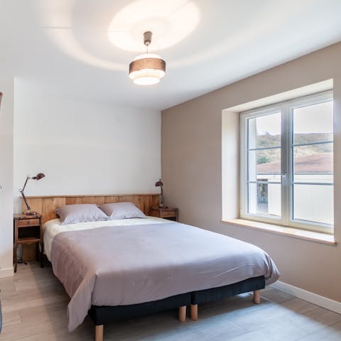Get a good night's rest in the comfy bedrooms