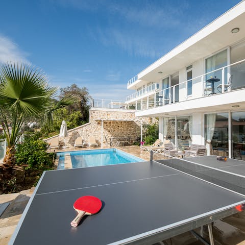 Test your skills with a game of al fresco ping pong