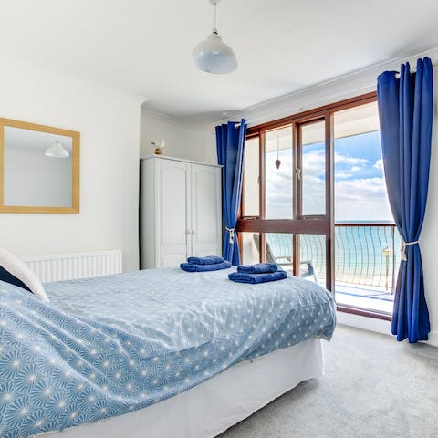 Sleep soundly in big, bright bedrooms facing the sea