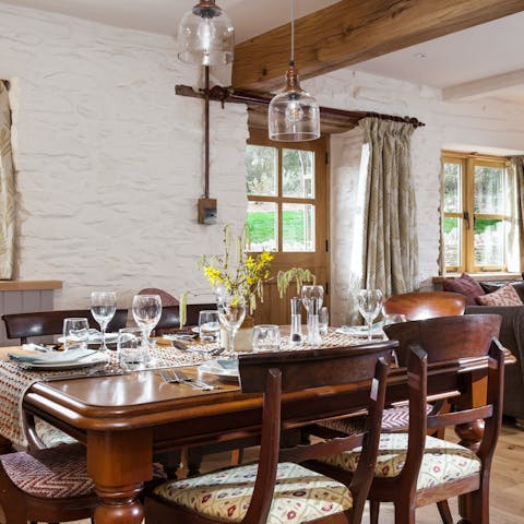 Serve up some hearty British countryside classics at the dining area