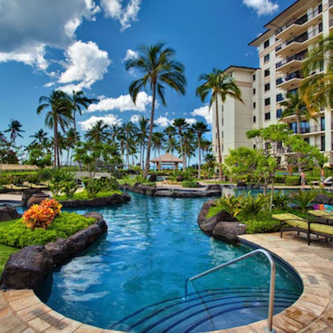 Cool off with a dip in the resort-style pool