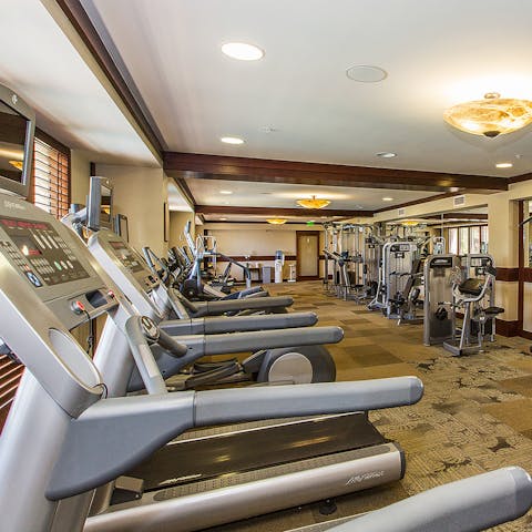 Break a sweat in the on-site fitness centre, which has steam rooms and a sauna 