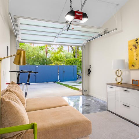 Let the kids hide away in the garage converted into a games room