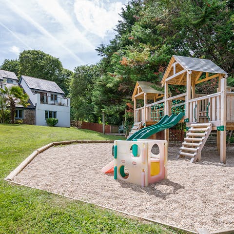 Watch as the kids run wild on the outdoor play area
