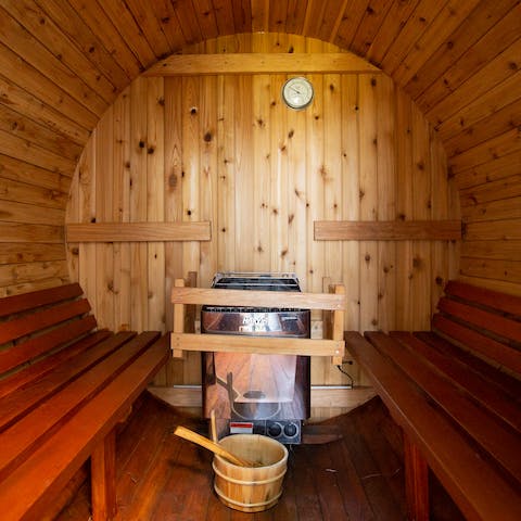 Feel revitalised after a sauna