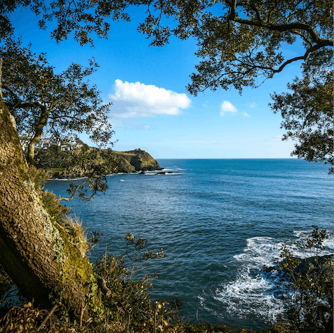 Take the ferry (under a fifteen-minute ride) from Polruan Harbour to Fowey