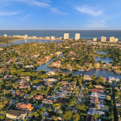 Take a stroll along the canals to the beach