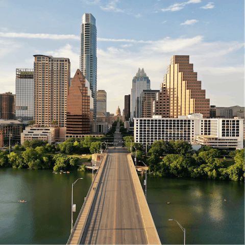 Explore Downtown Austin's sights – the Texas Capitol is a twenty-four-minute walk away