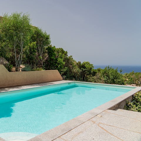 Cool off from the Sardinian sun with a dip in the pool