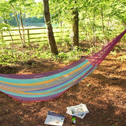 Settle down into the hammock with a good book