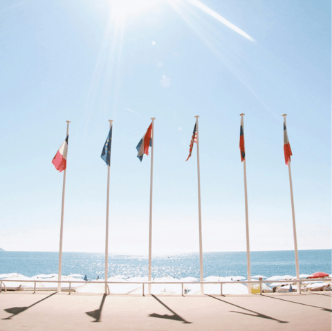 Have wander along the Promenade des Anglais, a six-minute stroll away