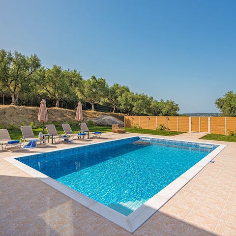 Cool off from the Mediterranean sun with a dip in the pool 