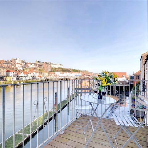 Sit outside for a glass of wine on your private balcony