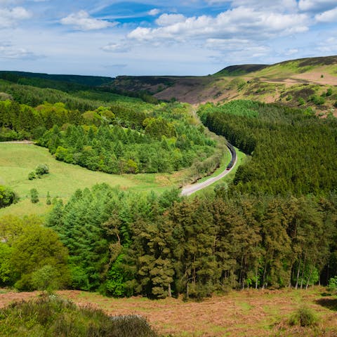 Head off on hikes or bike rides through the North York Moors