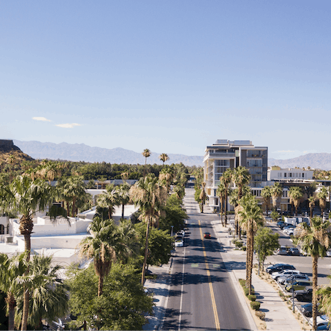 Explore Downtown Palm Springs, less than 10 minutes away by car