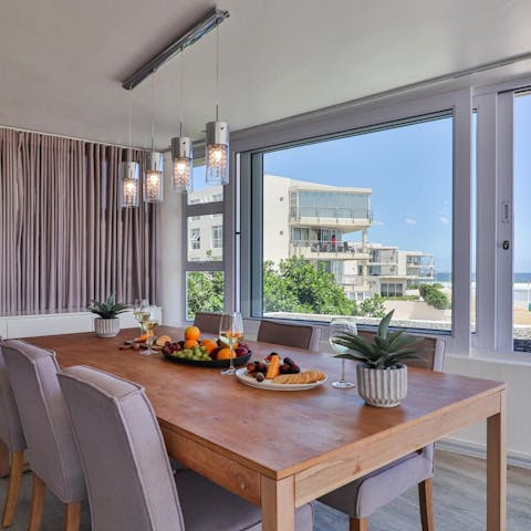 Start your day with breakfast and sea views at your dining table 