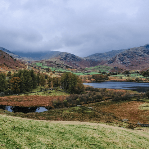 Hop in the car and be among stunning Lake District landscape in just over ten minutes by car
