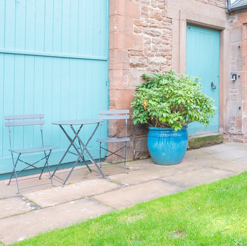 Kick off summer days with breakfast out in the garden