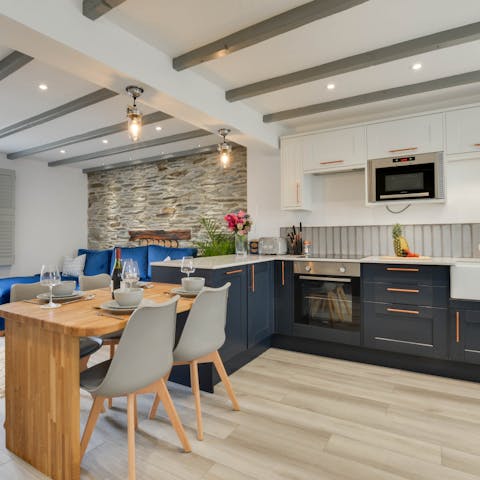 Grab an order of fish and chips to enjoy in your sleek, modern kitchen