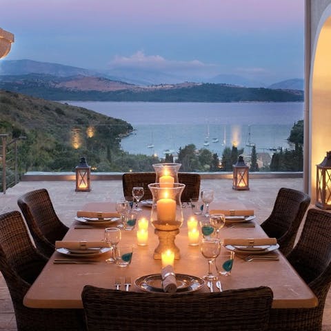 Invite a private chef to prepare a beautiful Greek meal 