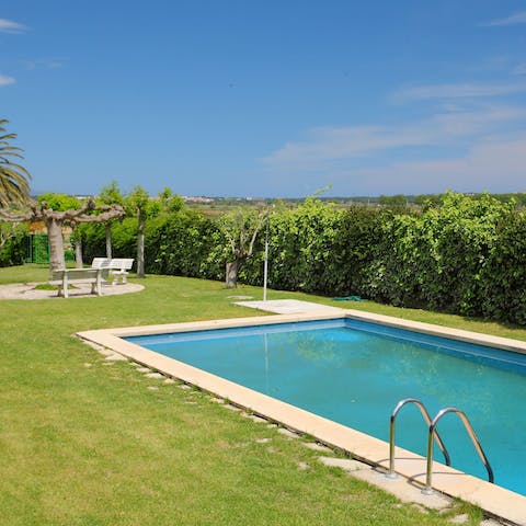 Cool off with a swim in the pool