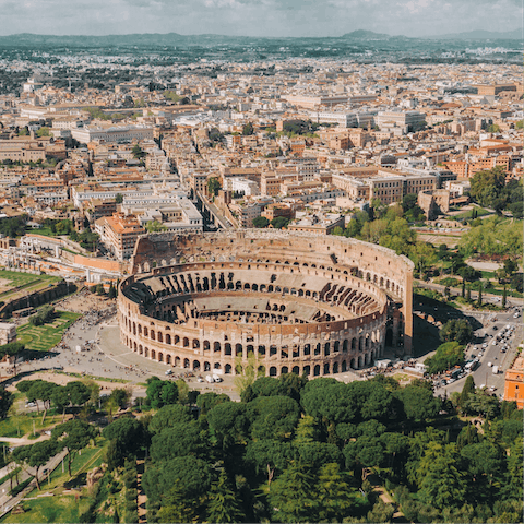 Hop on the tram or catch a taxi to visit the mighty Colosseum 