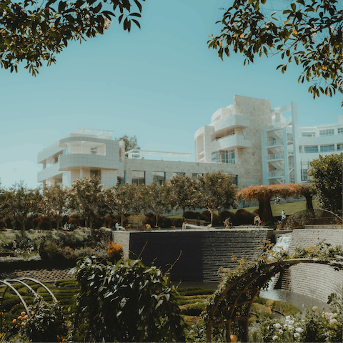 Drive over to the Getty Center for an afternoon swanning about galleries and gardens