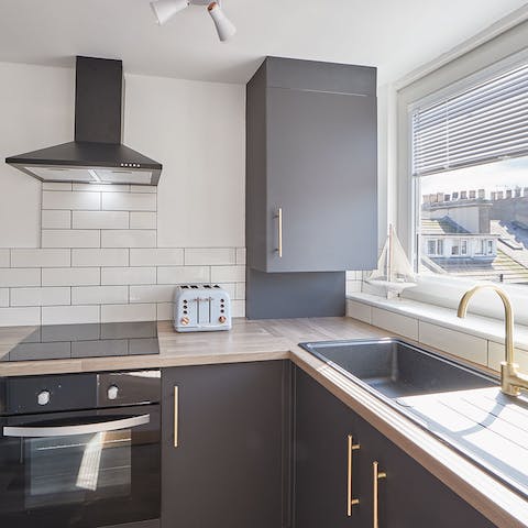 Prepare delicious meals in the fully-equipped kitchen