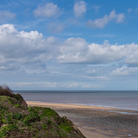 Spend the day on Cromer Beach, just over a ten-minute drive away
