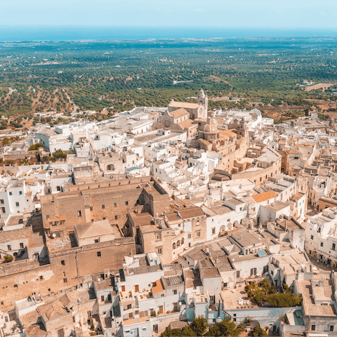 Drive 10km to the White City of Ostuni – it makes for a great day-trip