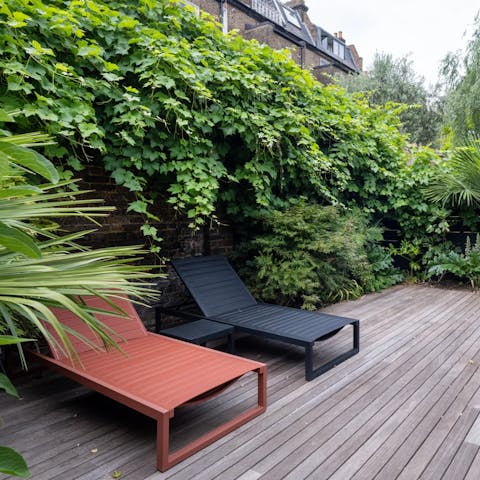 Enjoy a moment of peace in the pretty private garden