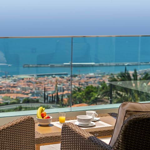 Savour a continental breakfast as you gaze out at the glistening Atlantic