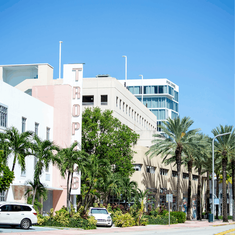Visit the Art Deco Historic District, a seven-minute drive away