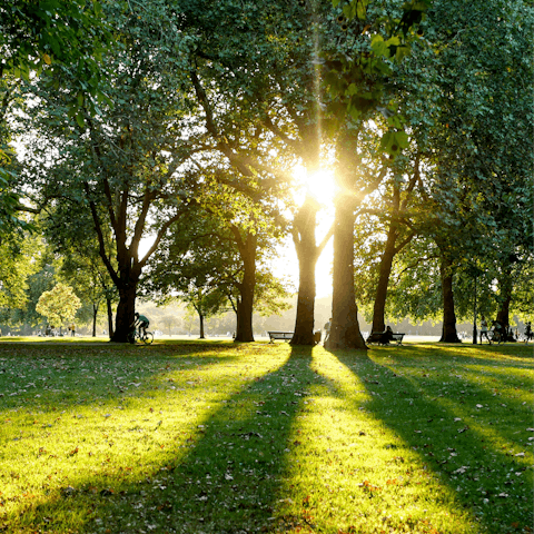 Go for a morning jog through nearby Hyde Park