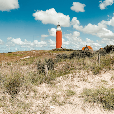 Visit the beautifully coastal lighthouse, only a twenty–minute drive away
